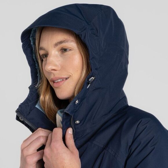 L.L. BEAN Jacket Sz SM Blue Baxter State Parka Goose Down Faux Fur Hood - Picture 2 of 16